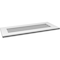 Ekena Millwork Vertical Surface Mount PVC Gable Vent: Non-Functional, w/3-1/2"W x 1"H, Standard Frame, 34"W x 14"H GVPVE34X1401SN - alternate 4
